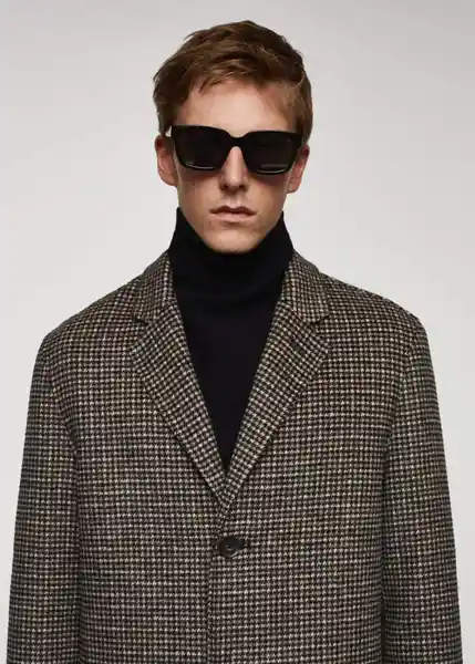 Abrigo York Marrón Talla XL Hombre Mango