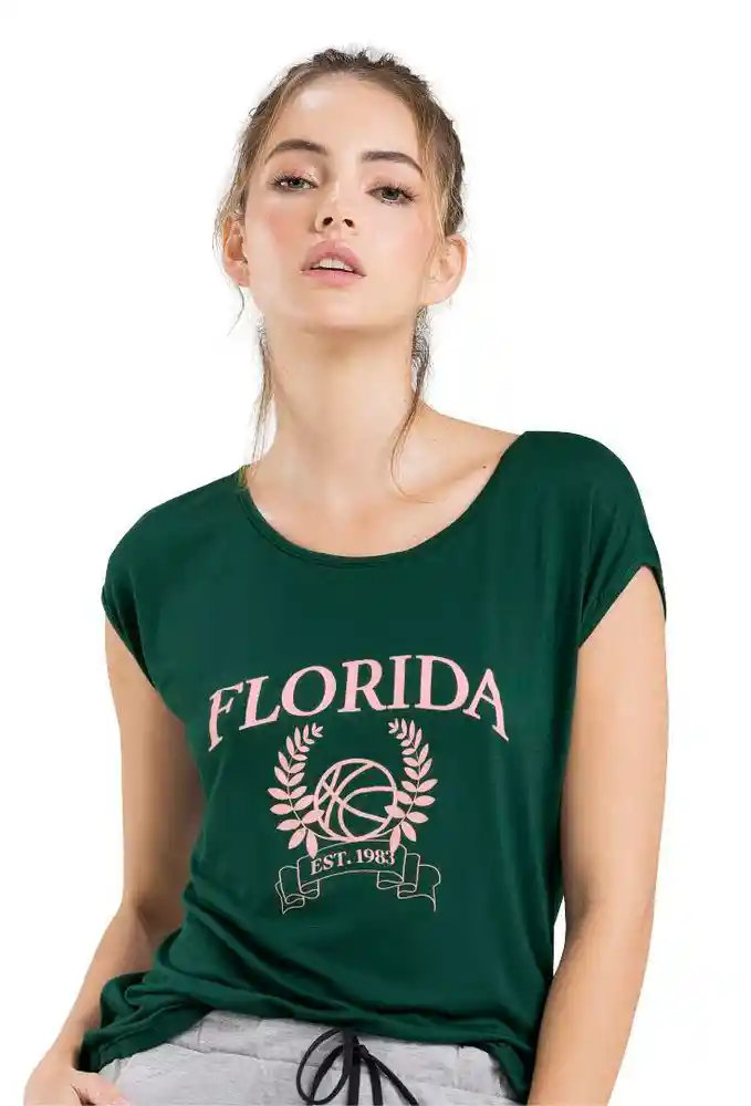 Camiseta Deportiva Para Mujer M-verdebote