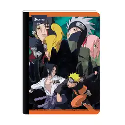 Norma Cuaderno Naruto Mediano Cuadriculado Cosido