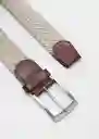 Cinturón Elástico Beige Talla 90 Hombre Mango