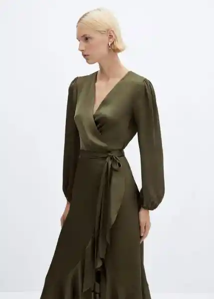 Vestido Positano Khaki Talla M Mujer Mango