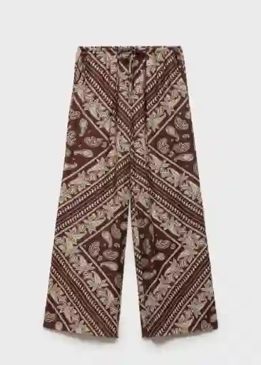 Pantalón Julia Marrón Talla XS Mujer Mango