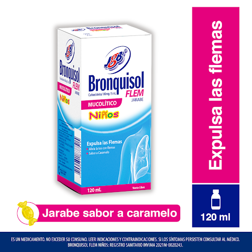 Bronquisol Flem Niños Carboximetilcisteina 100mg/ 5 Ml Jbg Frasco