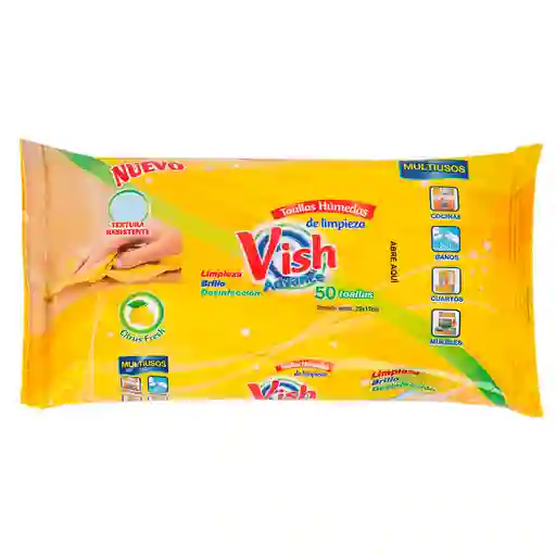 Toallas Húmedas Vish de Limpieza Citrus Fresh