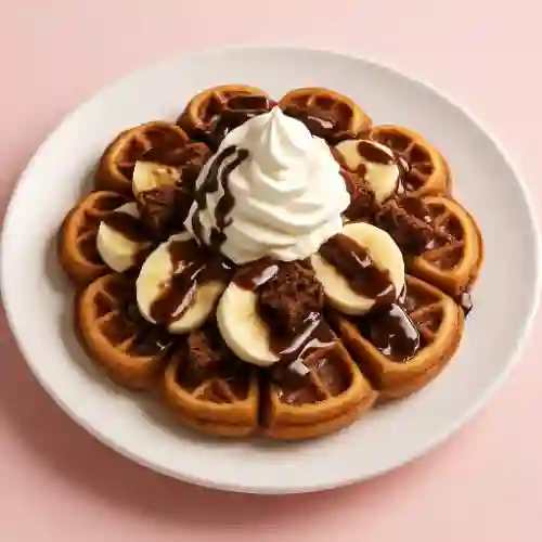 Waffle Banana Split