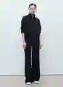 Pantalón Picol Navy Talla S Mujer Mango