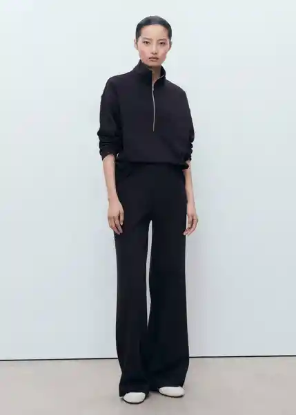 Pantalón Picol Navy Talla S Mujer Mango