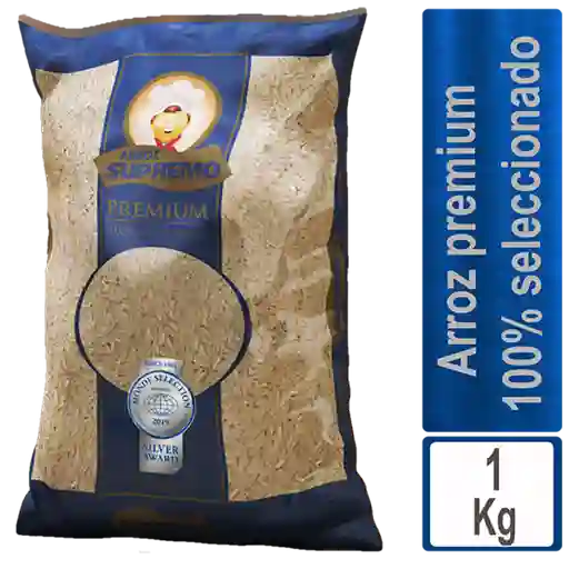 Supremo Arroz Premium 100% Seleccionado Bolsa x 1kg