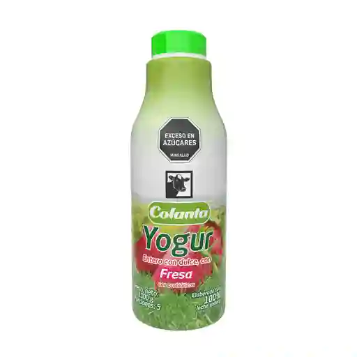 Colanta Yogur Entero Fresa Garrafa