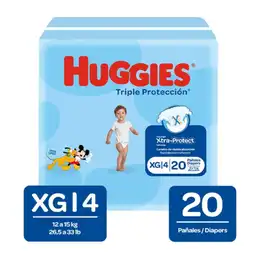 Huggies Pañal Triple Protección Etapa 4/XG 20 Und