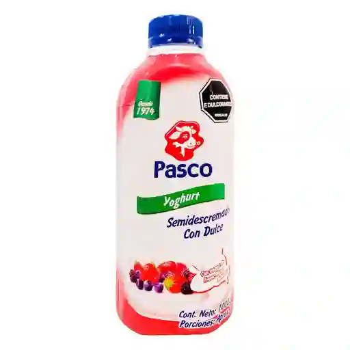 Yogurt Pasco Semidescremado Dulce Trozos (1000 Gr)