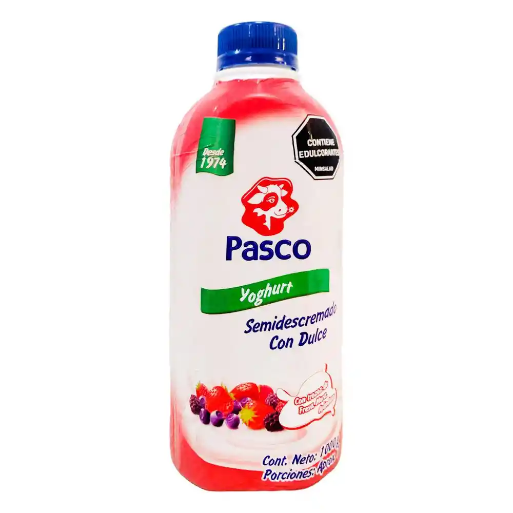 Yogurt Pasco Semidescremado Dulce Trozos (1000 Gr)