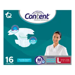 Pañal Content 10 Horas de Protección (16 Und)