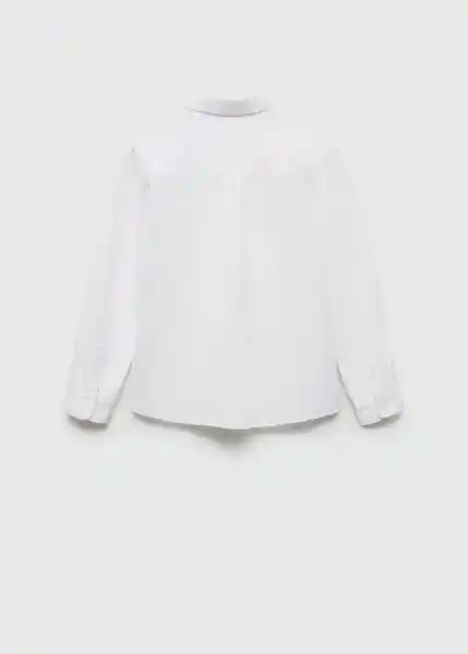 Camisa Oxford Blanco Talla 07 Niños Mango