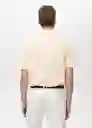 Camiseta Polo Rea Vainilla Talla L Hombre Mango
