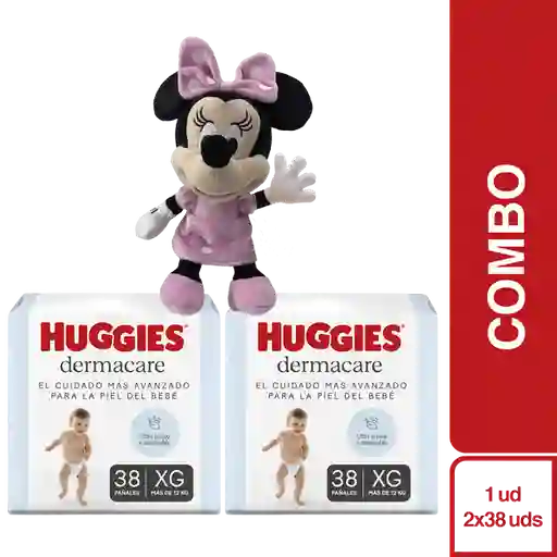 Combo Pañal Huggies 4/XG 38 Und + Disney Peluche Minnie Mouse
