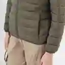 Chaqueta Cuello Alto Manga Larga Café Talla L 726184