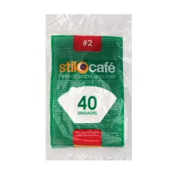 Filtro de Papel Para Cafe No. 2 X 40 Und Stilotex Ft1002