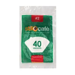 Filtro de Papel Para Cafe No. 2 X 40 Und Stilotex Ft1002