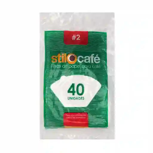 Filtro de Papel Para Cafe No. 2 X 40 Und Stilotex Ft1002