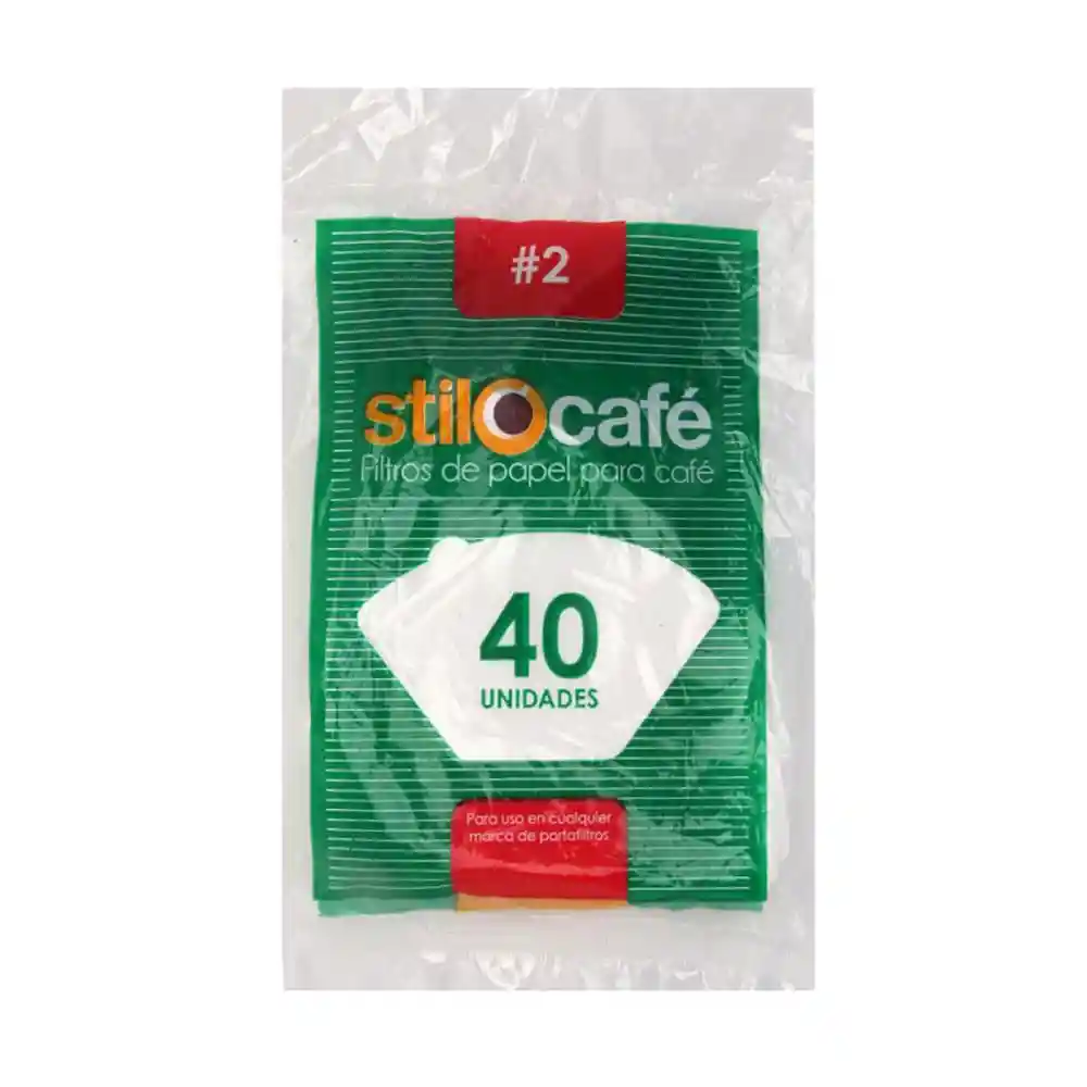 Filtro de Papel Para Cafe No. 2 X 40 Und Stilotex Ft1002