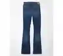 Jean Kick Boot Mujer en Color Azul Talla 0 LONG American Eagle