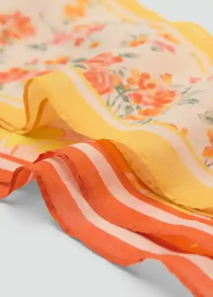 Pack Pañuelo Rhombu Naranja Talla 99 Mujer Mango