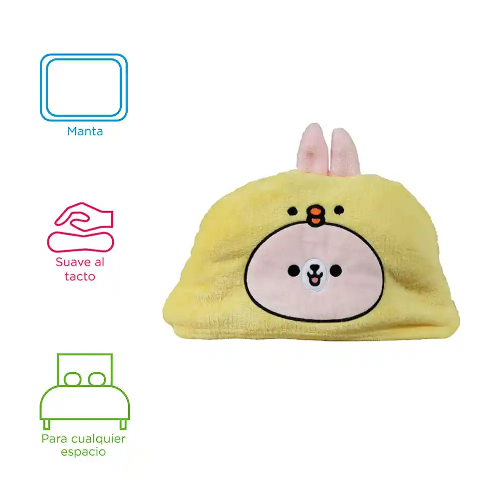 Cobija Con Gorro Mini Family Bunbun Miniso