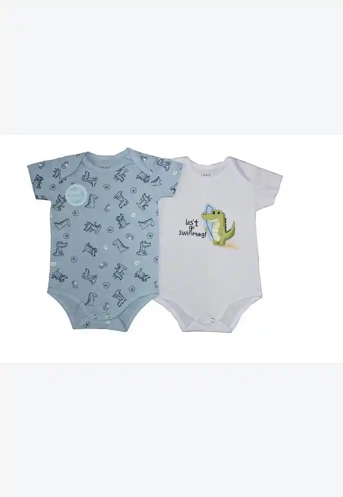 Body Set X2 100% Alg 9/12meses-celeste