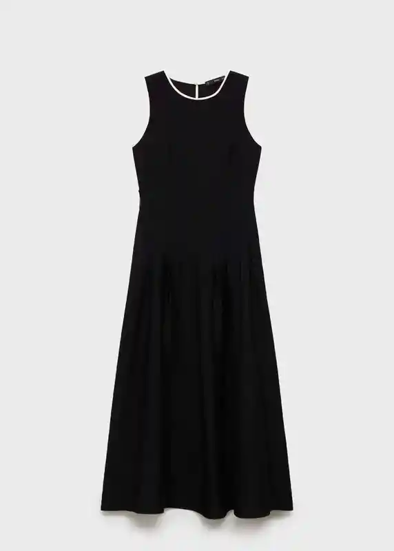 Vestido Camelia Negro Talla L Mujer Mango