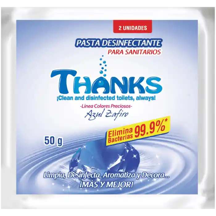 Thanks Pasta Desinfectante para Sanitarios Azul Zafiro