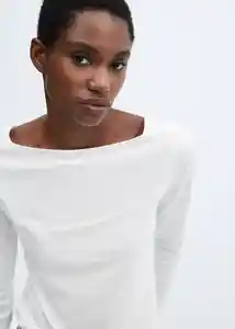 Camiseta Saco Blanco Talla XS Mujer Mango