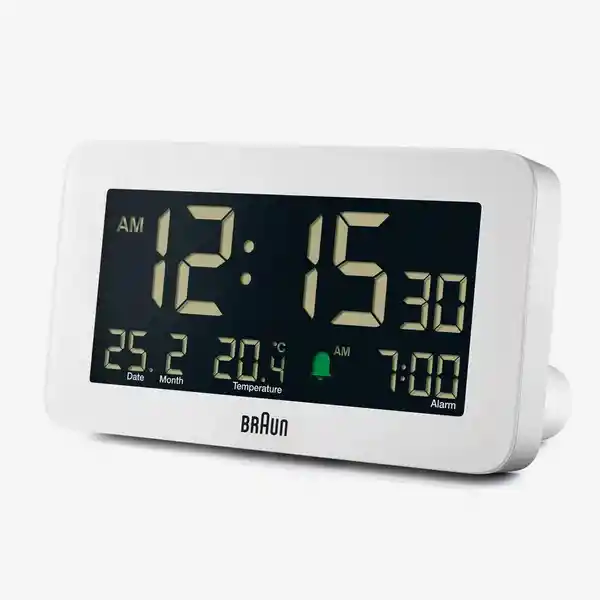 Braun Reloj Despertador Con Temperatura Blanco