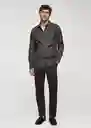 Camisa Roma Gris Talla L Hombre Mango