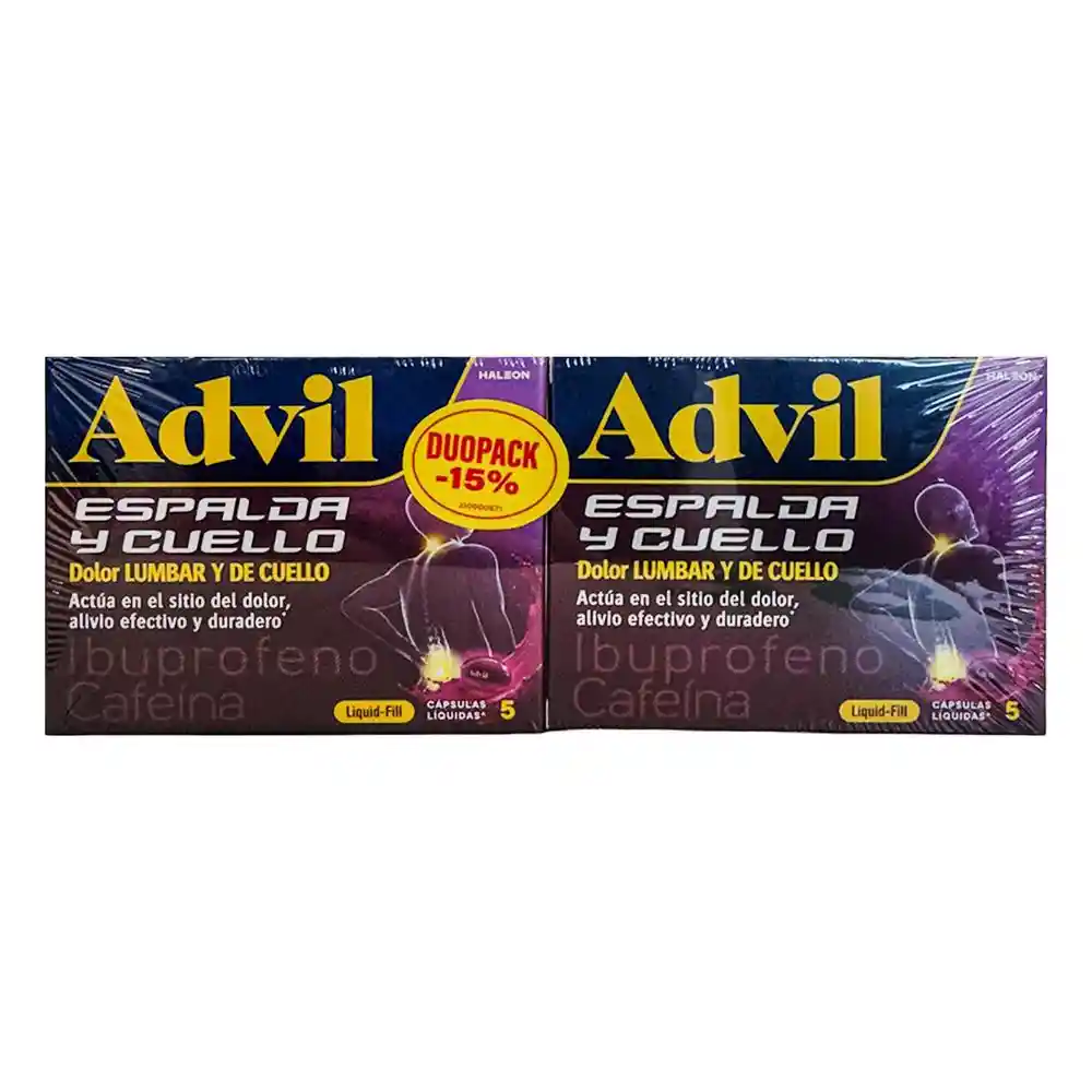 Precio Especial Ibuprofeno Cafeina Advil Espalda y Cuello (1 Und)