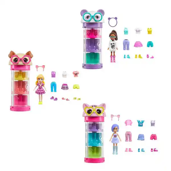 Polly Pocket Muñeca Tubo Modas Giratorio