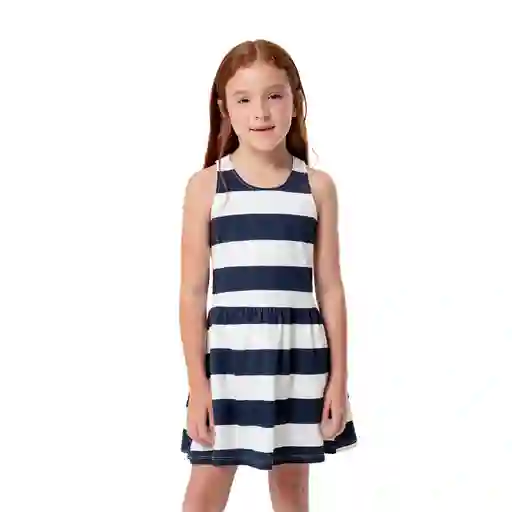 Vestido Corto Cuello Redondo Tejido de Punto Kids Femenino Larai Kd Gef