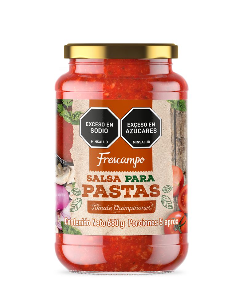 Salsa Para Pasta Tomate Champiñón Frescampo 680 g