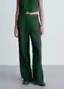 Pantalón Boing Verde Talla 40 Mujer Mango