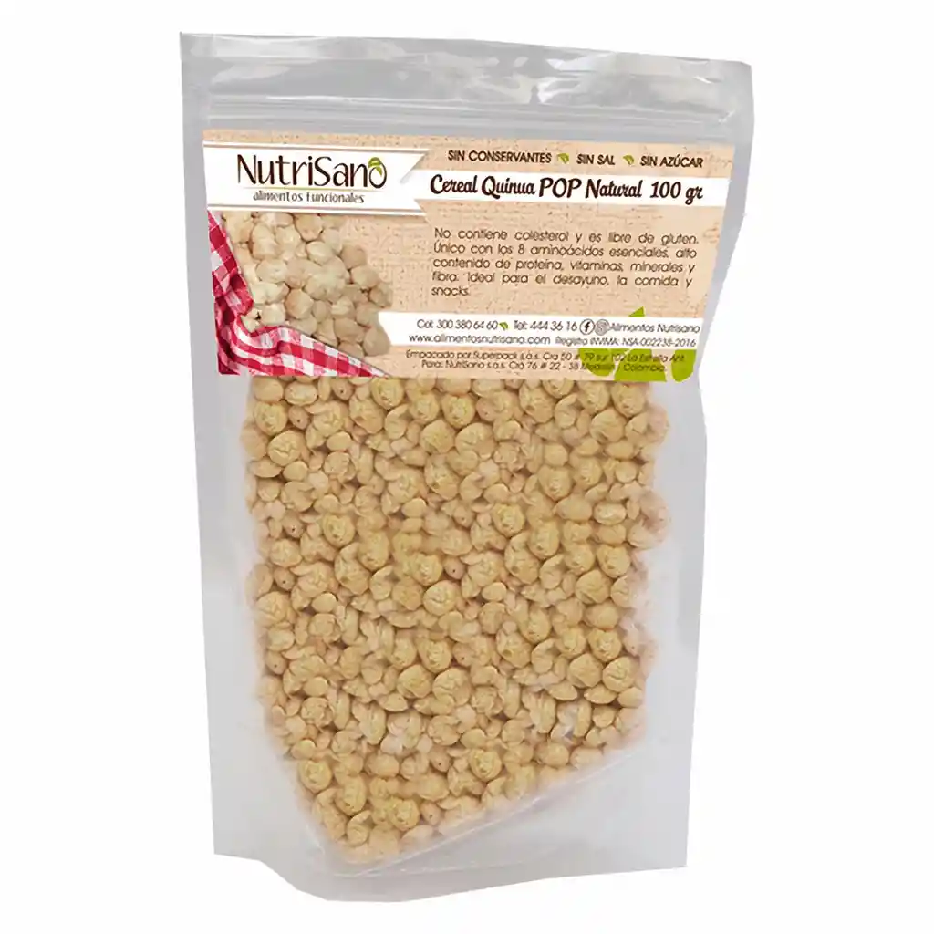 Nutrisano Cereal Quinua Pop Miel