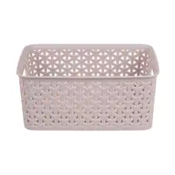 Canasto Simil Rattan Gris 19.5x25x10.5 Cm