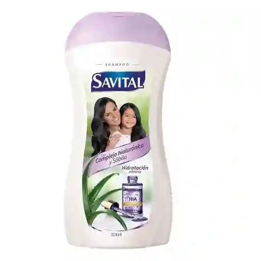Savital Shampoo Hidratación Intensa Complejo Hialurónico 510 mL