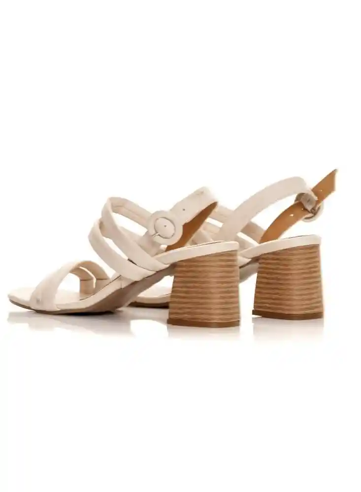 Sandalias Tacón Nude Talla 35