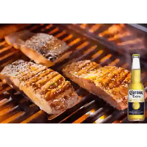 Filete de salmón+cerveza corona 355ml