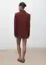 Blazer Americana Dani Pimentón Talla XS Mujer Mango