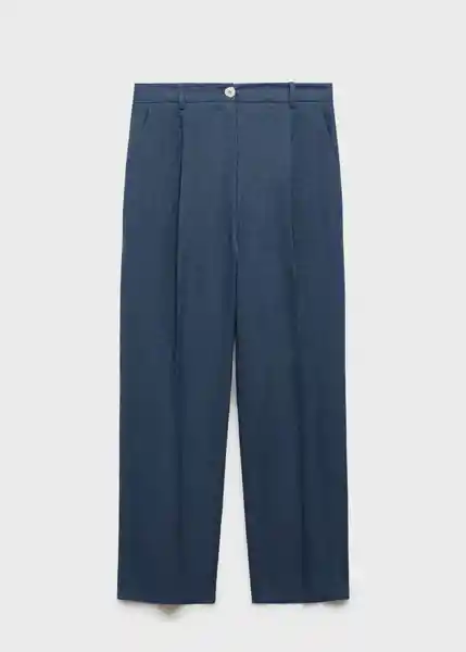 Pantalón Brunoli Azul Talla 40 Mujer Mango