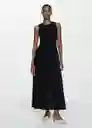 Vestido Valvi Negro Talla Xs Mujer Mango