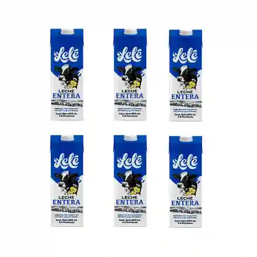 6 x Lelé Leche Entera Uht Tetra