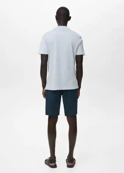 Camiseta Bellow Agua Talla S Hombre Mango