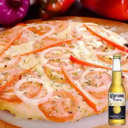 Combo Pizza Napolitana + Cerveza Corona Bot. 355ml